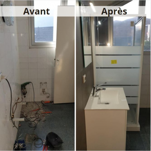 Salle de bain avant après